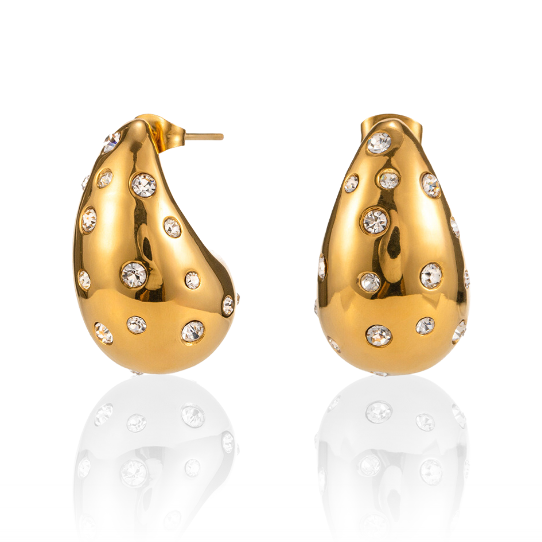 Lucie Teardrop Earrings Gold