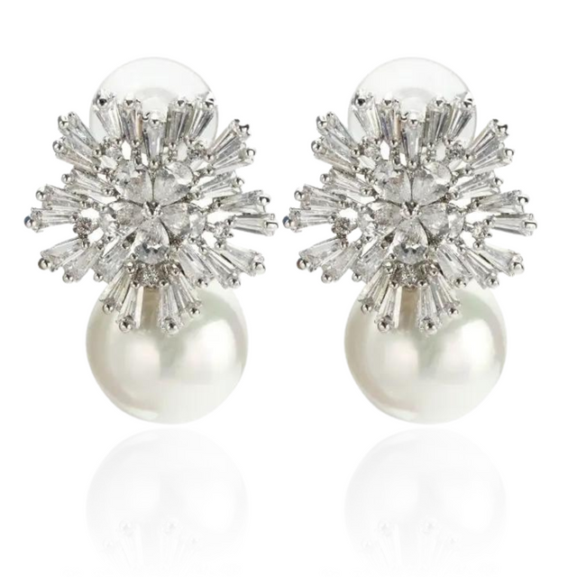 Elvera Snow Earrings Silver