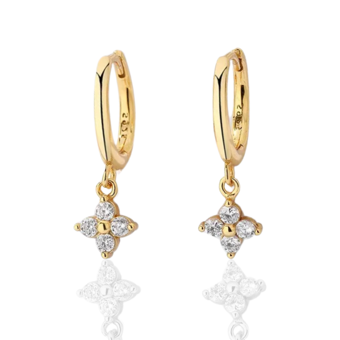 Tara Four Leaf Earrings Gold
