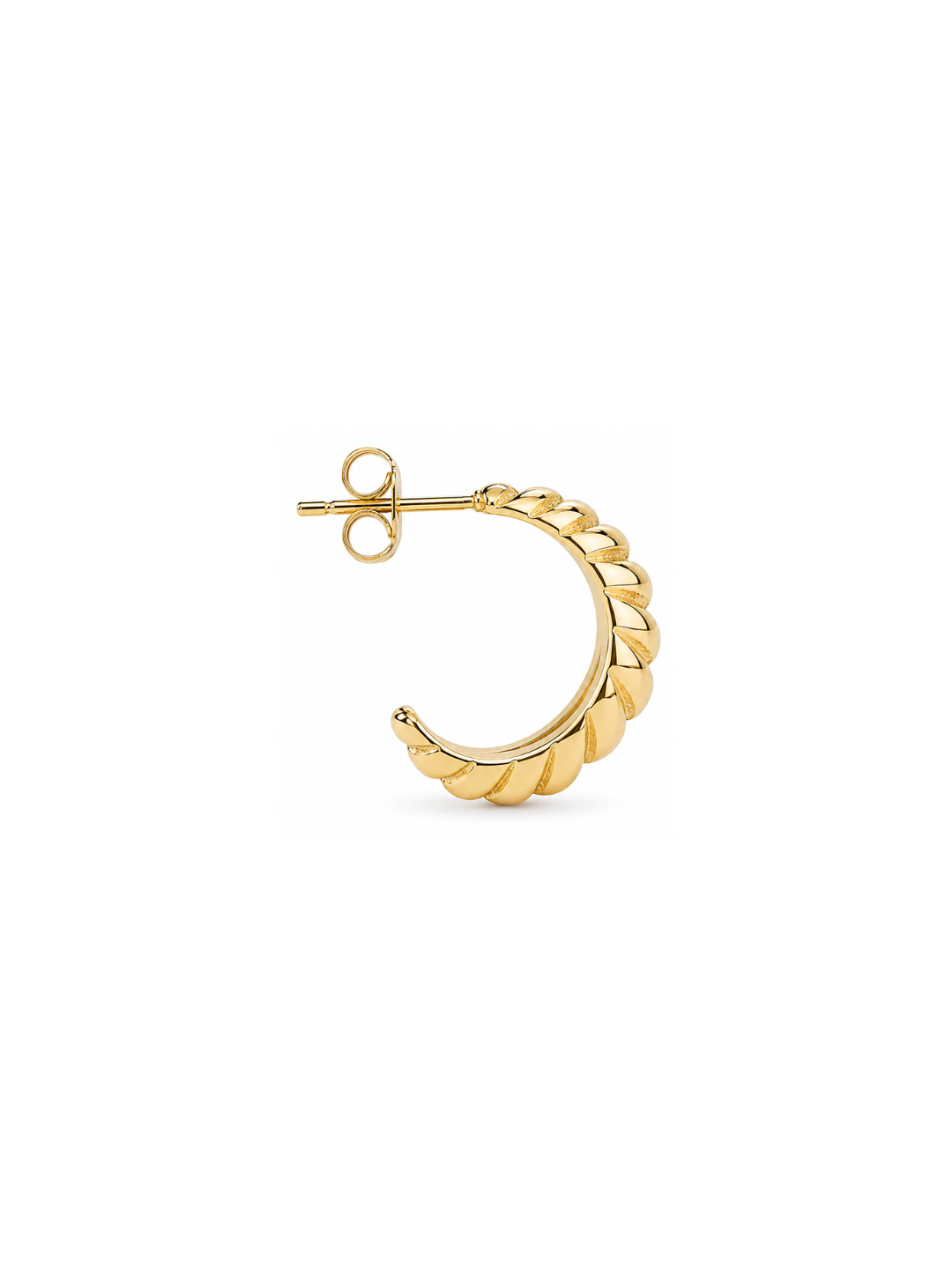 Golden Radiance Twist Hoops Earrings