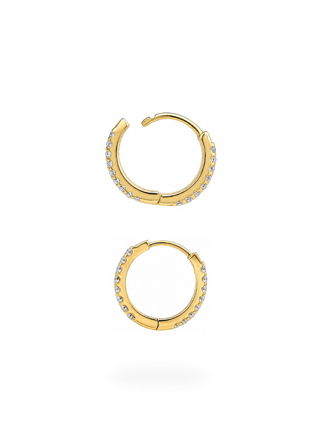 Double Pavé Huggie Earrings