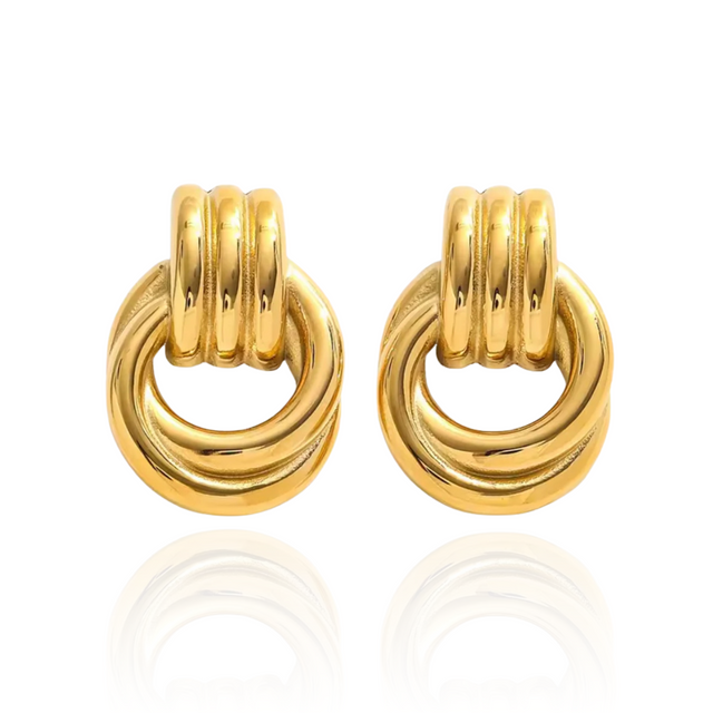 Amara Knot Earrings Gold