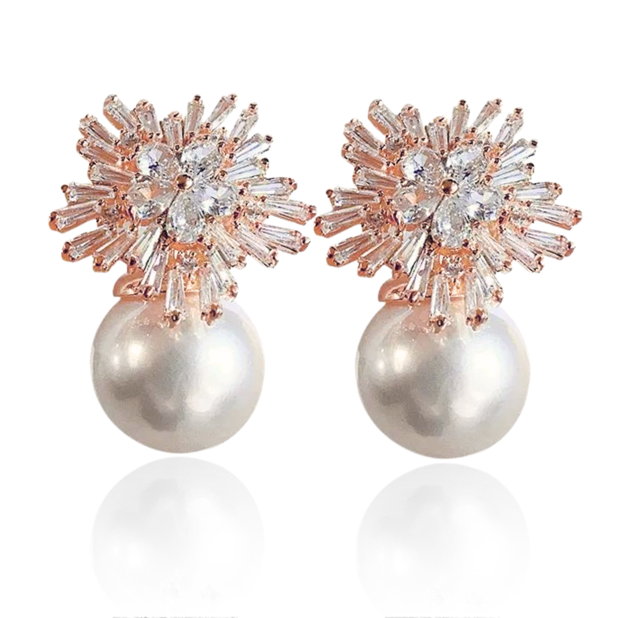 Elvera Snow Earrings Rose gold