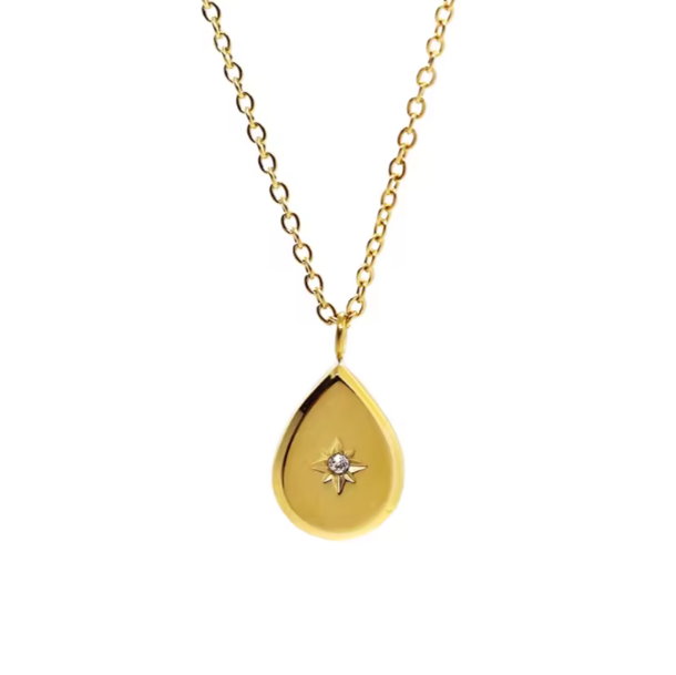Elise Gold Necklace Oval